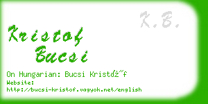 kristof bucsi business card